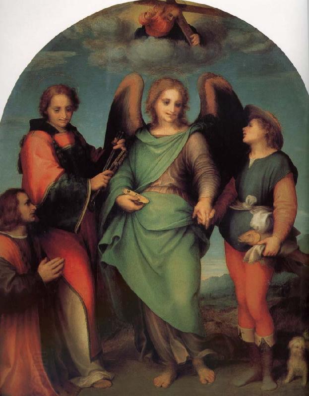 Andrea del Sarto Rafael Angel of Latter-day Saints and the great Leonard, with donor oil painting picture